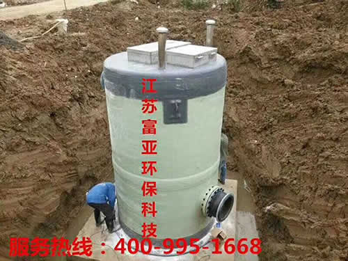 一体化污水提升泵站安装中